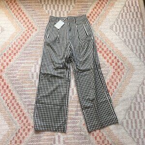 NWT! Everlane Way High Drape Pants Checker Pattern- Size 8R